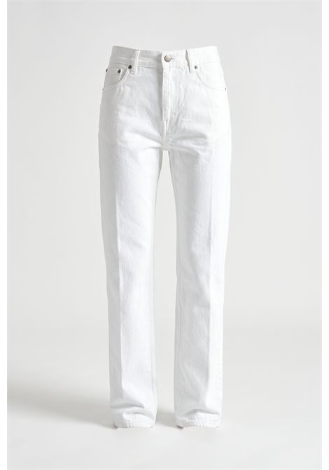 Grifoni Jeans Revel in Denim di Cotone Bianco Donna GRIFONI | Pantalone | G1AC0106OFF WHITE